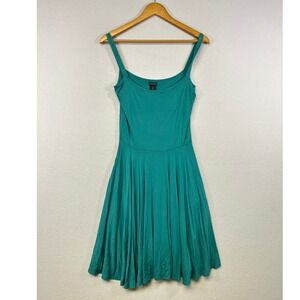 PARAPHRASE Teal Green Fit Flare Tank Dress Women's Size Small